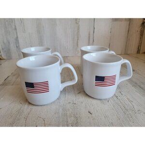 Williams-Sonoma American flag white mug patriotic set kitchen